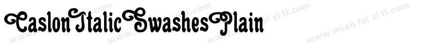 CaslonItalicSwashesPlain字体转换