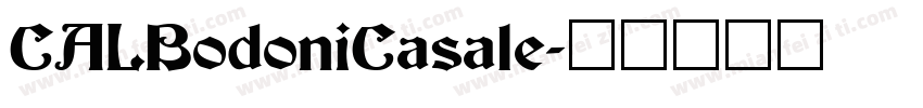 CALBodoniCasale字体转换