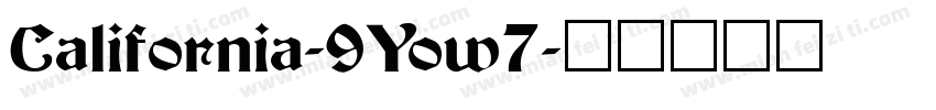 California-9Yow7字体转换