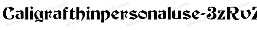 Caligrafthinpersonaluse-3zRvZ字体转换