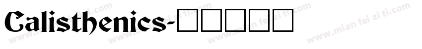 Calisthenics字体转换