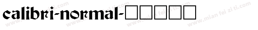 calibri-normal字体转换