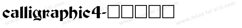 calligraphic4字体转换