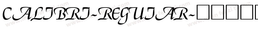 CALIBRI-REGUIAR字体转换