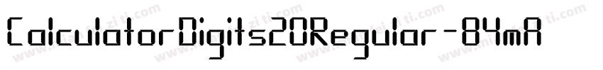 CalculatorDigits20Regular-84mA字体转换