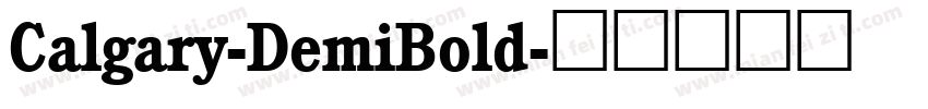 Calgary-DemiBold字体转换