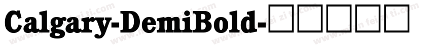 Calgary-DemiBold字体转换