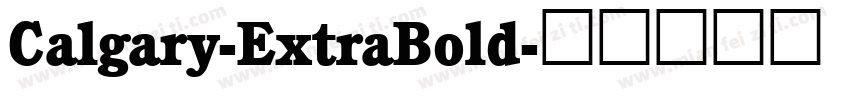 Calgary-ExtraBold字体转换