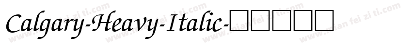 Calgary-Heavy-Italic字体转换