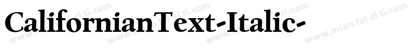 CalifornianText-Italic字体转换