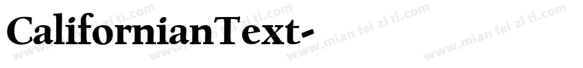 CalifornianText字体转换