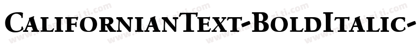 CalifornianText-BoldItalic字体转换