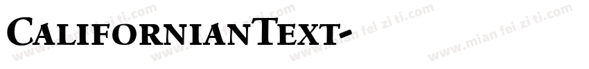 CalifornianText字体转换