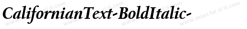CalifornianText-BoldItalic字体转换