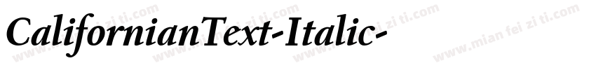CalifornianText-Italic字体转换