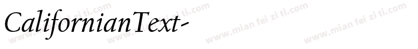 CalifornianText字体转换