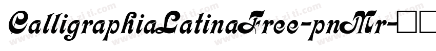 CalligraphiaLatinaFree-pnMr字体转换