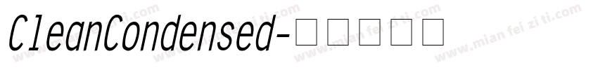 CleanCondensed字体转换