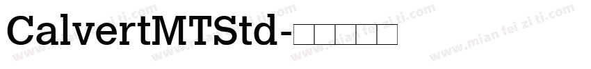CalvertMTStd字体转换