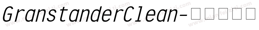 GranstanderClean字体转换