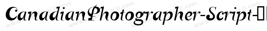 CanadianPhotographer-Script字体转换