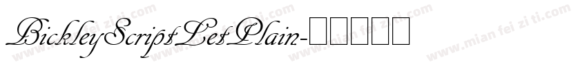 BickleyScriptLetPlain字体转换