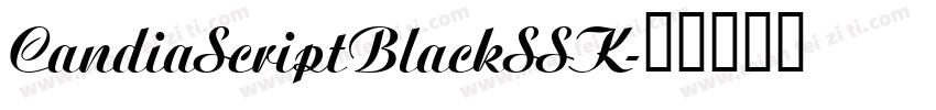 CandiaScriptBlackSSK字体转换