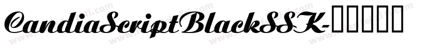 CandiaScriptBlackSSK字体转换
