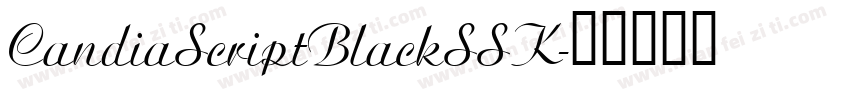 CandiaScriptBlackSSK字体转换