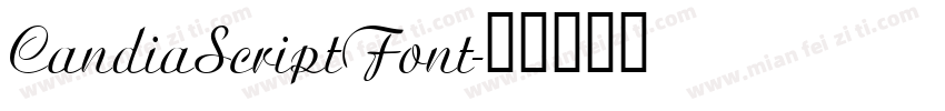 CandiaScriptFont字体转换