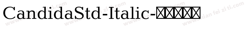 CandidaStd-Italic字体转换