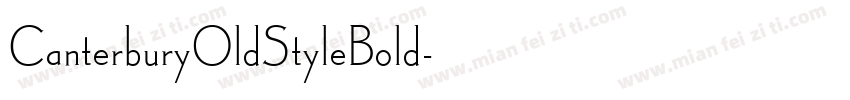 CanterburyOldStyleBold字体转换