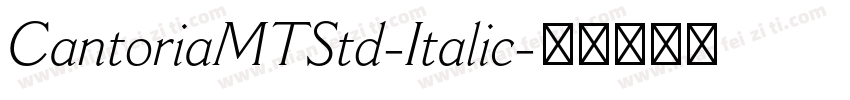 CantoriaMTStd-Italic字体转换