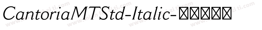 CantoriaMTStd-Italic字体转换