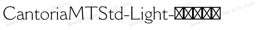 CantoriaMTStd-Light字体转换