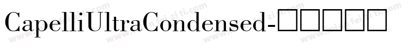 CapelliUltraCondensed字体转换