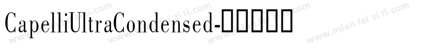 CapelliUltraCondensed字体转换