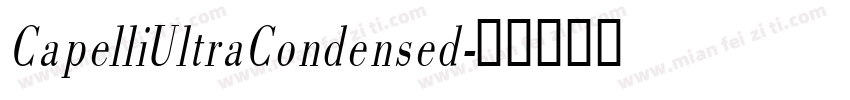 CapelliUltraCondensed字体转换