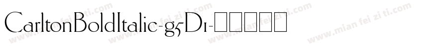 CarltonBoldItalic-g5D1字体转换