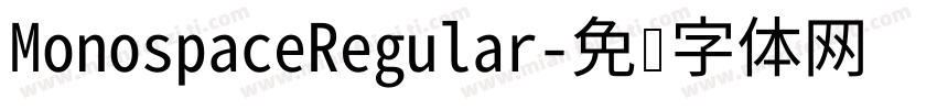MonospaceRegular字体转换