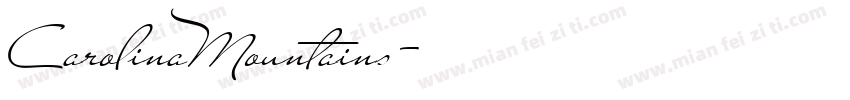 CarolinaMountains字体转换