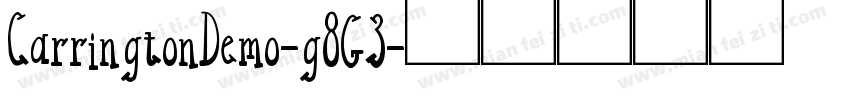 CarringtonDemo-g8G3字体转换