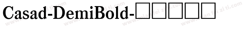 Casad-DemiBold字体转换