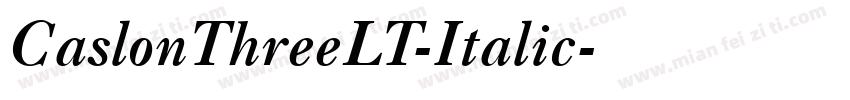 CaslonThreeLT-Italic字体转换