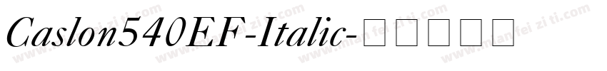 Caslon540EF-Italic字体转换