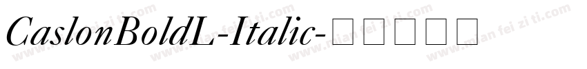 CaslonBoldL-Italic字体转换