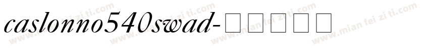 caslonno540swad字体转换