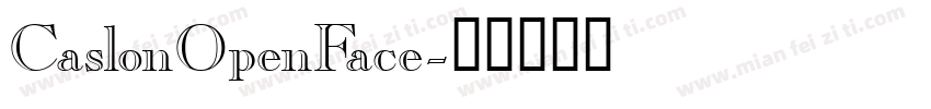 CaslonOpenFace字体转换