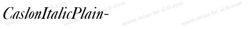 CaslonItalicPlain字体转换