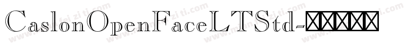 CaslonOpenFaceLTStd字体转换